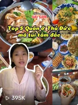 Ảnh bìa video “Top 5 quán ở Thủ Đức”, 395K lượt xem