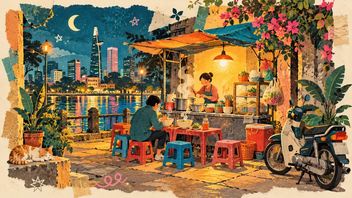Ảnh minh họa cho bài "10 quán ăn khuya ở Sài Gòn, kèm giờ đóng cửa từng quán"