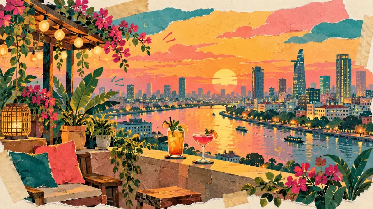 Ảnh minh họa bài 9 rooftop và điểm ngắm Sài Gòn từ trên cao buổi tối
