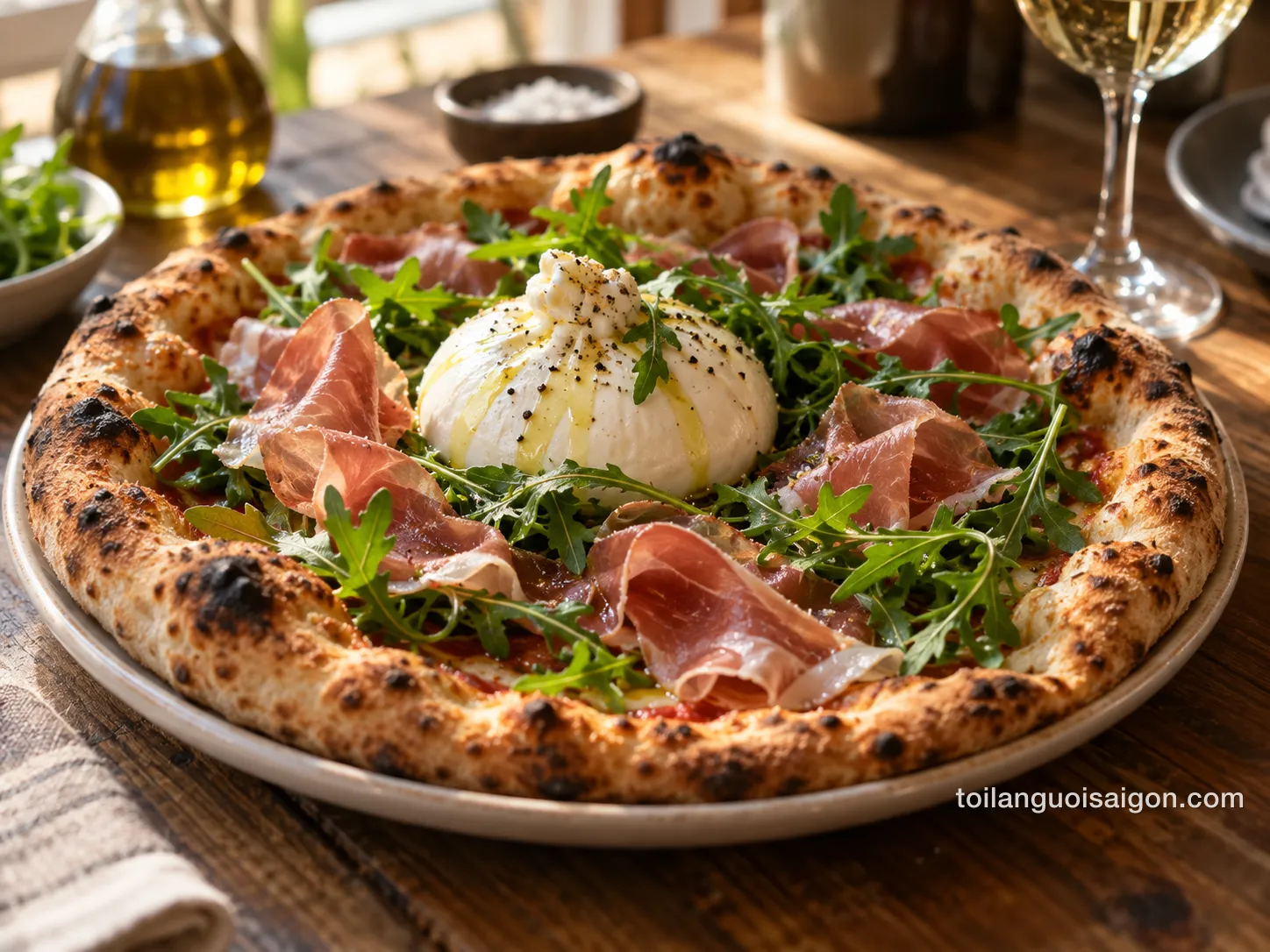 Ảnh minh họa Burrata Parma Ham Pizza