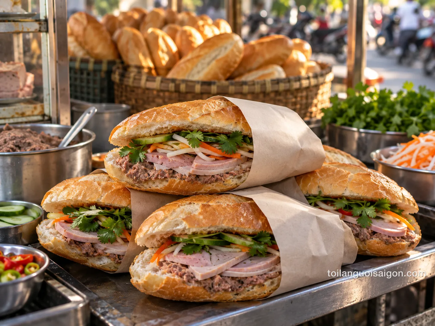 Ảnh minh họa món ăn tại Bánh Mì Huỳnh Hoa