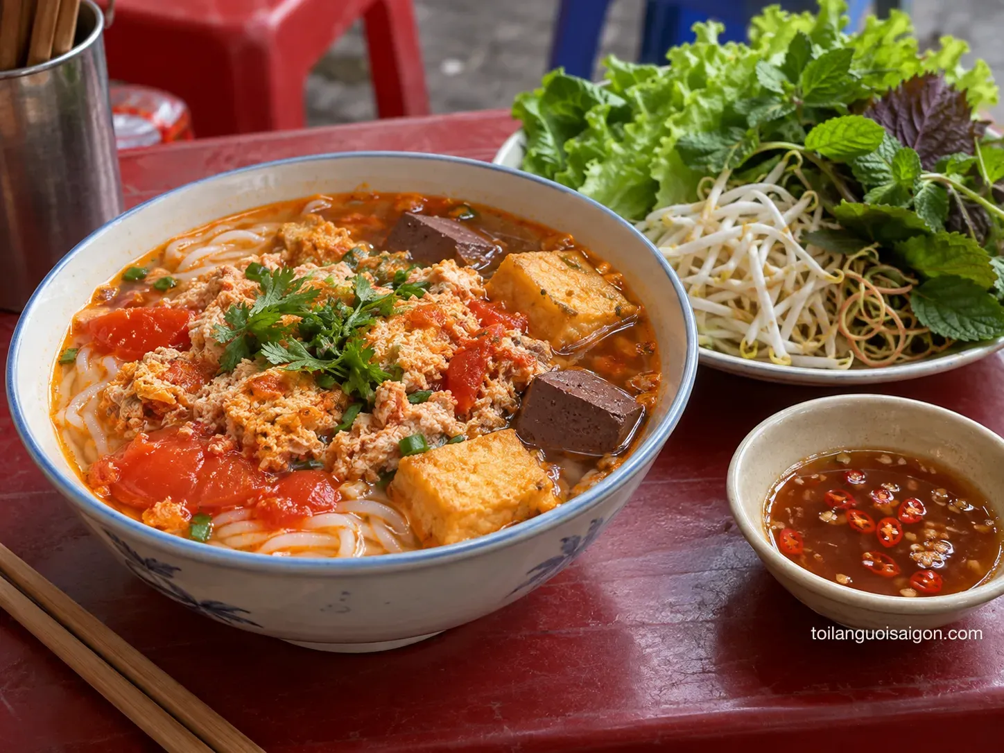 Ảnh minh họa món ăn tại Bún Riêu Gánh chợ Bến Thành