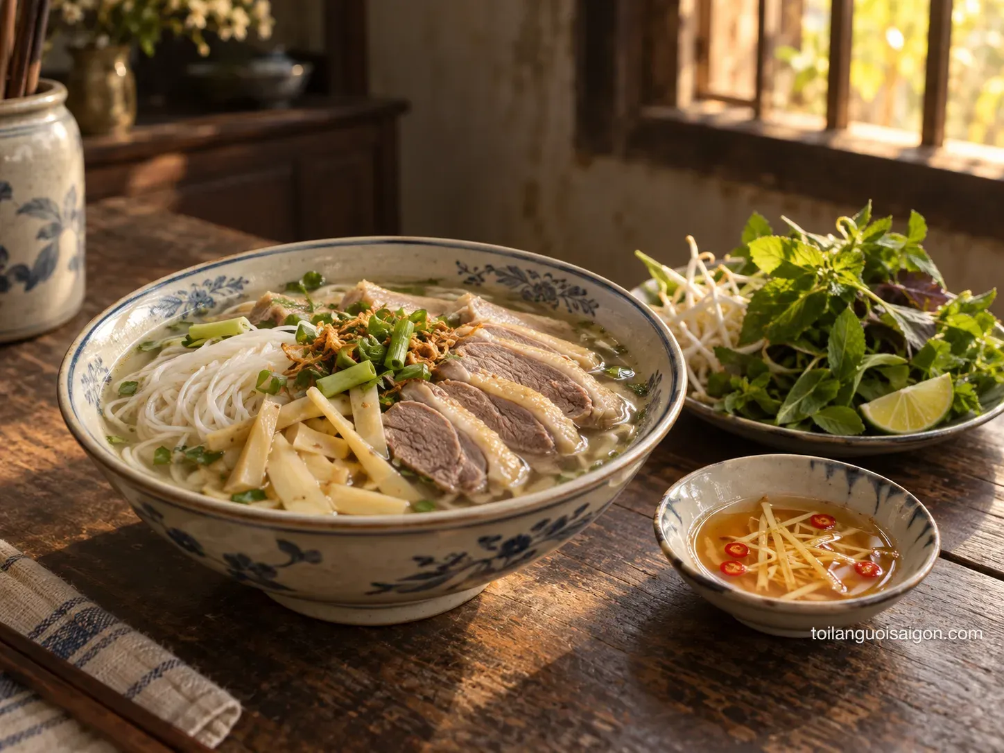 Ảnh minh họa món ăn tại Bún vịt Lê Văn Sỹ (bún vịt bán trong nhà)