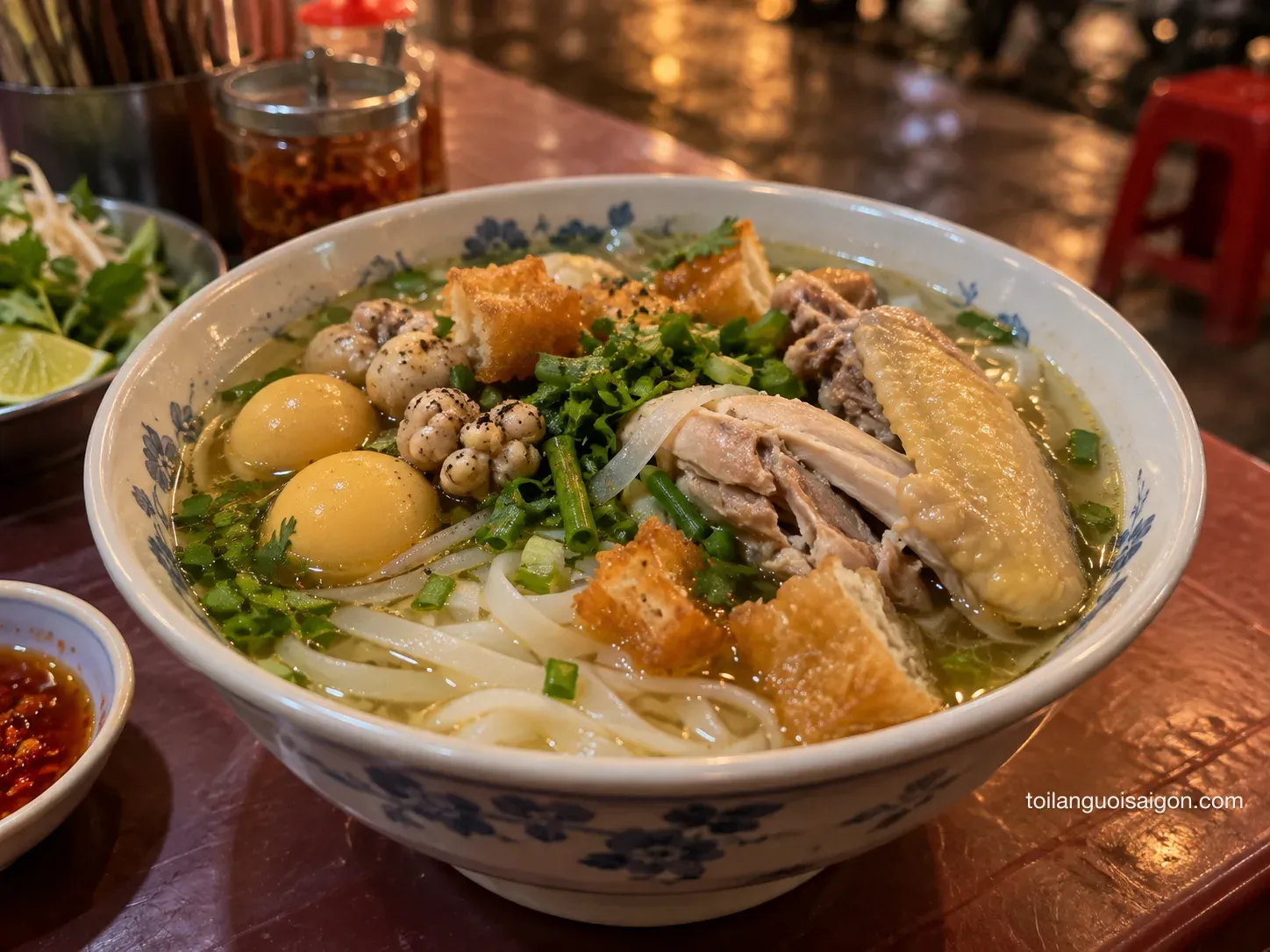 Ảnh minh họa món ăn tại Hủ tiếu gà Dì Bảy (Vĩnh Nam)
