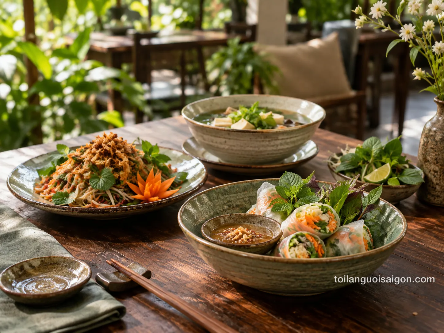 Ảnh minh họa món ăn tại Hum Vegetarian Lounge
